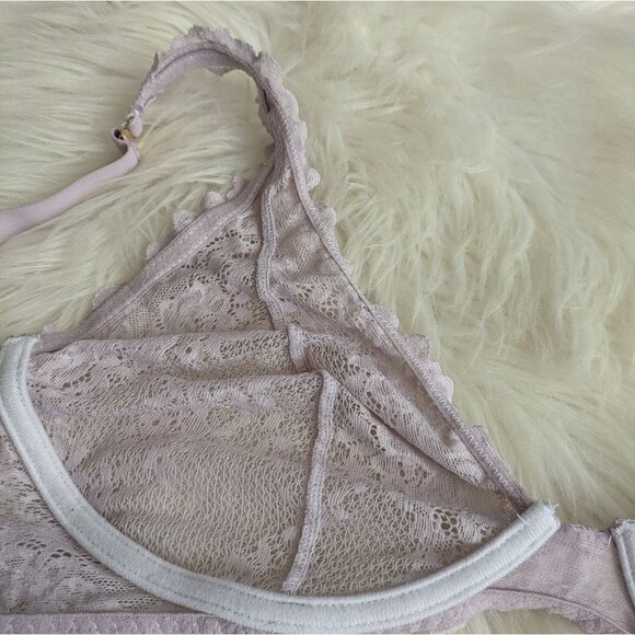 Natori sheer unlined lace purple lilac underwire bra 32DDD - Picture 5 of 10
